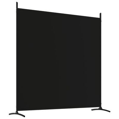 vidaXL 4-Panel Room Divider Black 698x180 cm Fabric