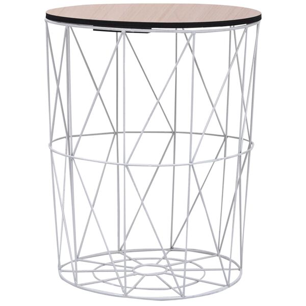 vidaXL Coffee Table White Ø 47 cm