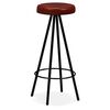 vidaXL Bar Stools 2 pcs Real Leather