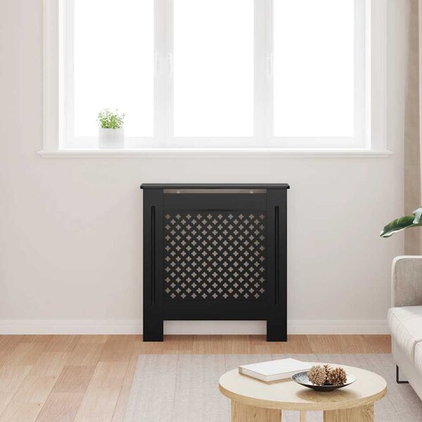 vidaXL MDF Radiator Cover Black 78 cm