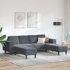 vidaXL Sofa Set Dark grey Velvet