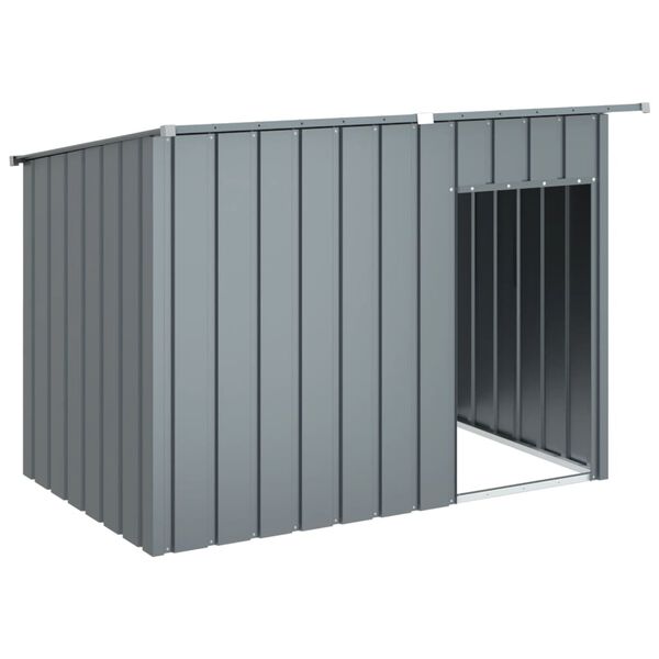 vidaXL Dog House with Roof Anthracite 153x91x110 cm Galvanised Steel