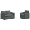 vidaXL Sofa Set 2 pcs Dark Grey 136 x 82 x 85 cm Fabric