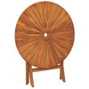 vidaXL Folding Garden Table Ø 85x75 cm Solid Wood Teak