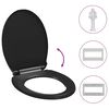 vidaXL Soft-close Toilet Seat with Quick-release Design Black