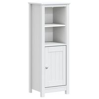 vidaXL Bathroom Cabinet BERG White 40x34x110 cm Solid Wood Pine