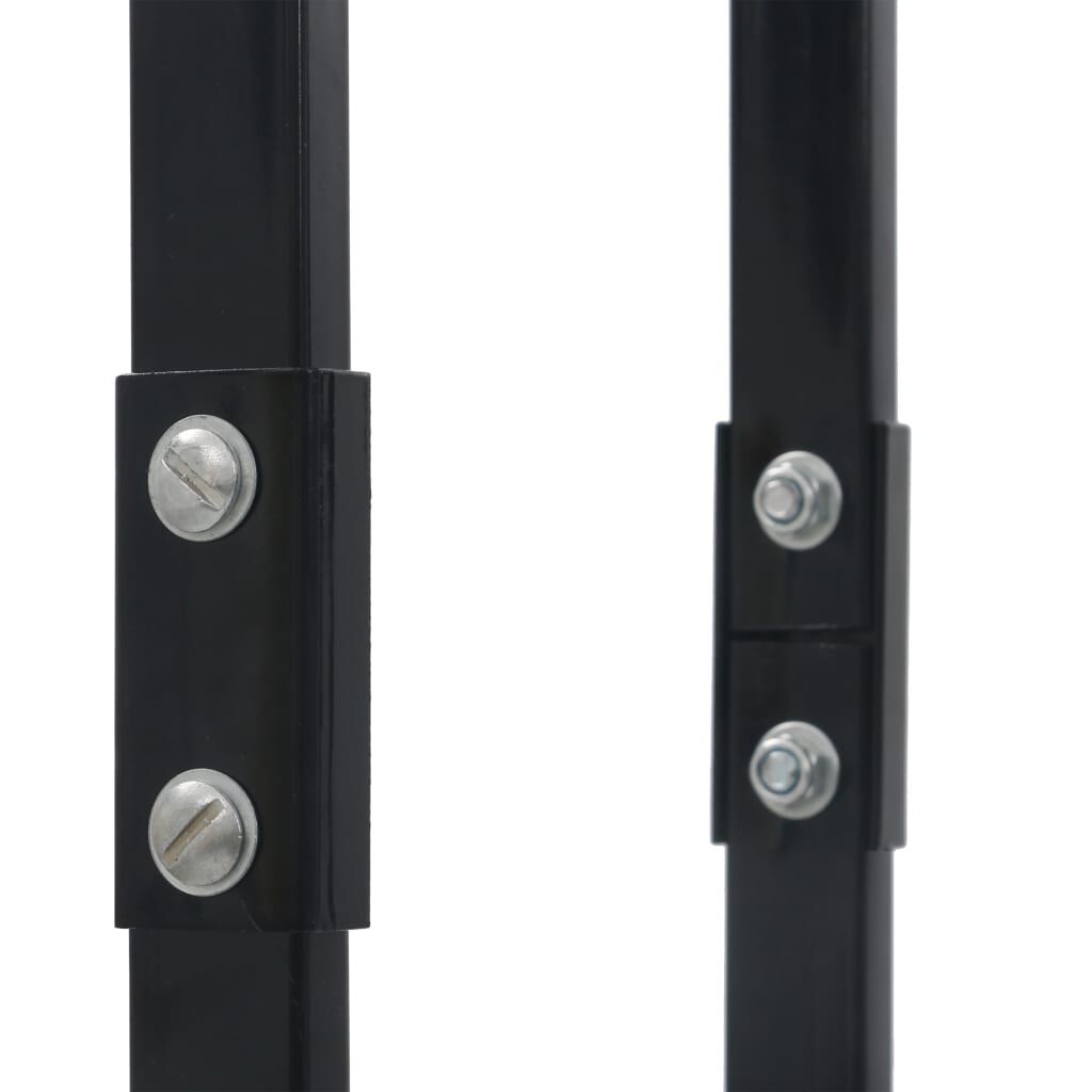 vidaXL Firewood Rack Black 80x25x200 cm Steel