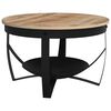 vidaXL Coffee Table Ø68x43 cm Rough Mango Wood