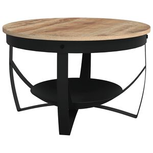 vidaXL Coffee Table Ø68x43 cm Rough Mango Wood