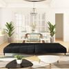 vidaXL 2-Seater Sofa Bed Black Velvet