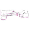 vidaXL 3 Piece Sofa Set Dark Grey Fabric