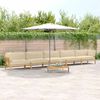 vidaXL Sofa Set with Cushion Plain 6 pcs Beige Solid Acacia Wood