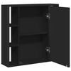 vidaXL Bathroom Mirror Cabinet Black 60x16x60 cm Engineered Wood