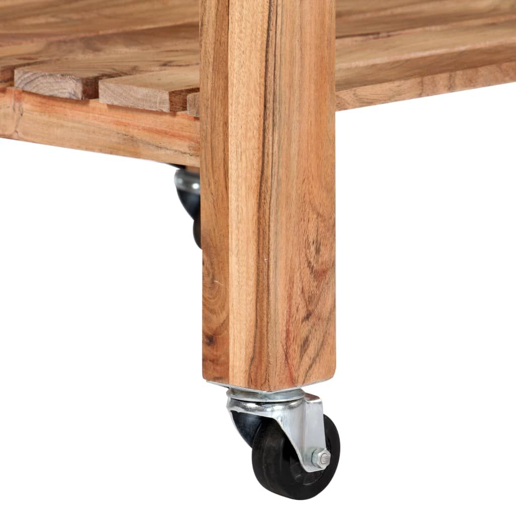 vidaXL Kitchen Trolley 58x58x89 cm Solid Acacia Wood