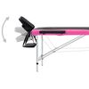 vidaXL 2-Zone Foldable Massage Table Aluminium Black and Pink