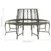 vidaXL Garden Tree Bench 160 cm Steel