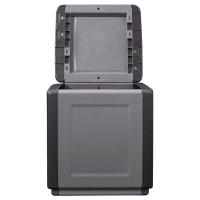 vidaXL Garden Storage Box 54x53x57 cm 130 L Dark Grey and Black