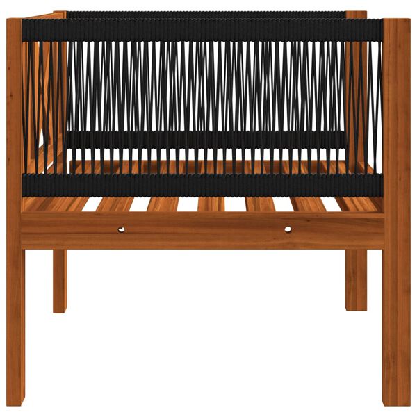 vidaXL 7 Piece Garden Lounge Set with Cushions Cream Solid Acacia Wood