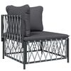 vidaXL 8 Piece Garden Lounge Set with Cushions Anthracite Steel
