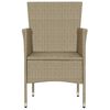 vidaXL Garden Dining Chairs 2 pcs Poly Rattan Beige