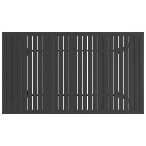 vidaXL Garden Table Anthracite 140x80x72 cm Steel