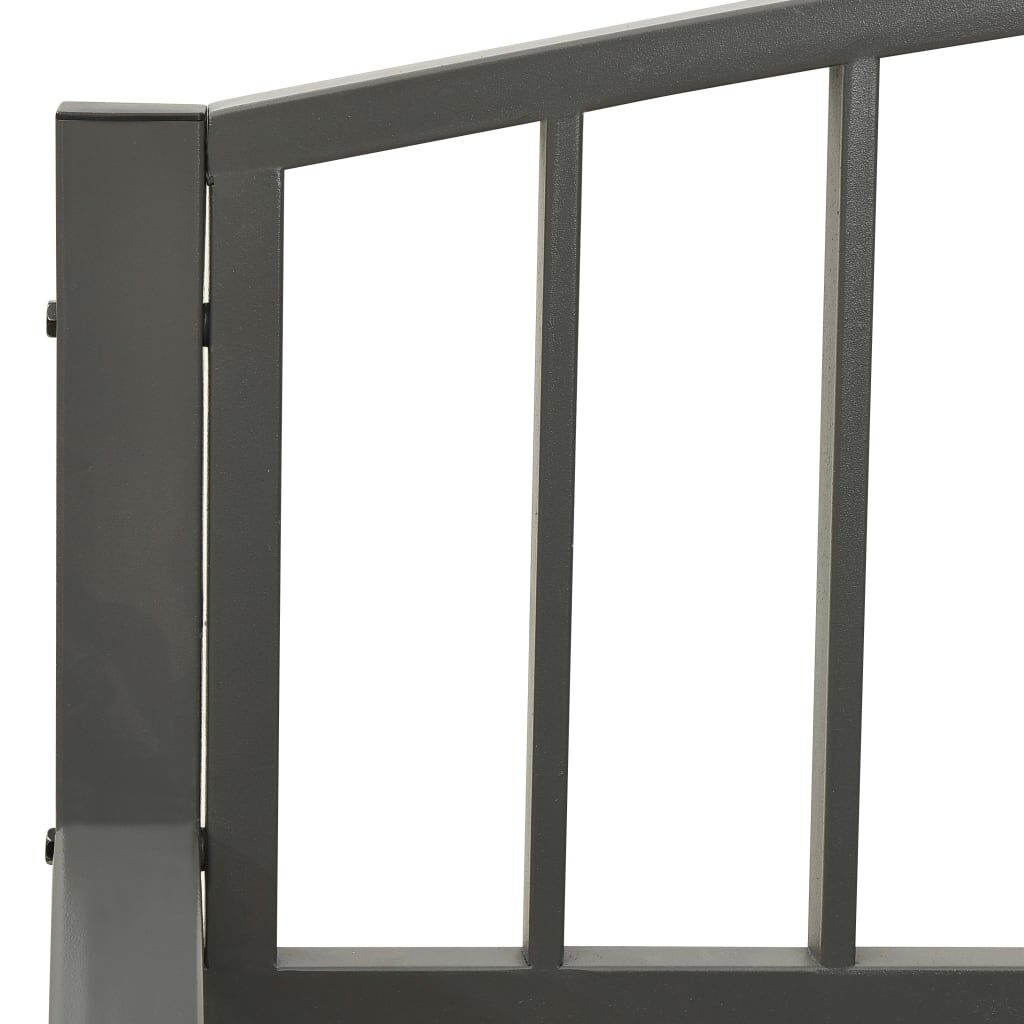 vidaXL Garden Bench 125 cm Steel Grey