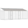 vidaXL Dog Cage Silver 600 x 200 x 256 cm Galvanised Steel