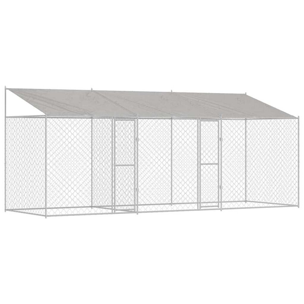 Dog Cage Silver 600 x 200 x 256 cm Galvanised Steel