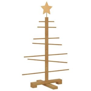 vidaXL Wooden Christmas Tree with Stand Brown 75 cm Bamboo