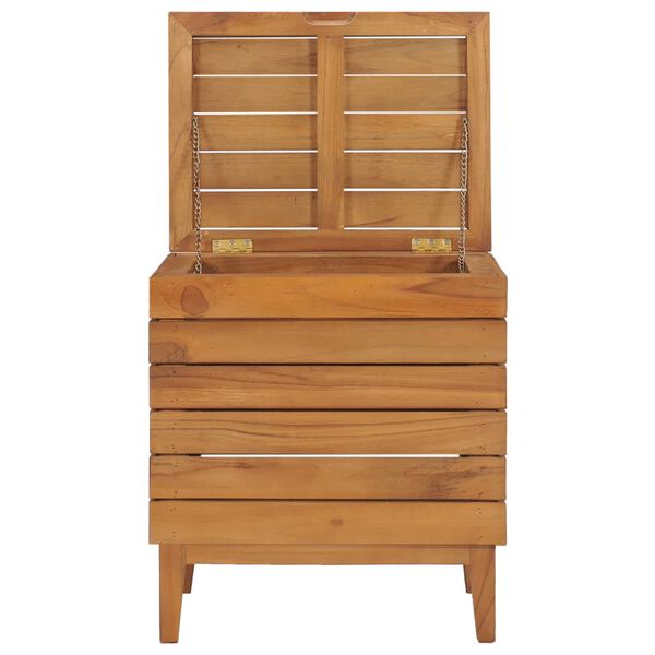 vidaXL Laundry Basket 40x30x45 cm Solid Teak Wood