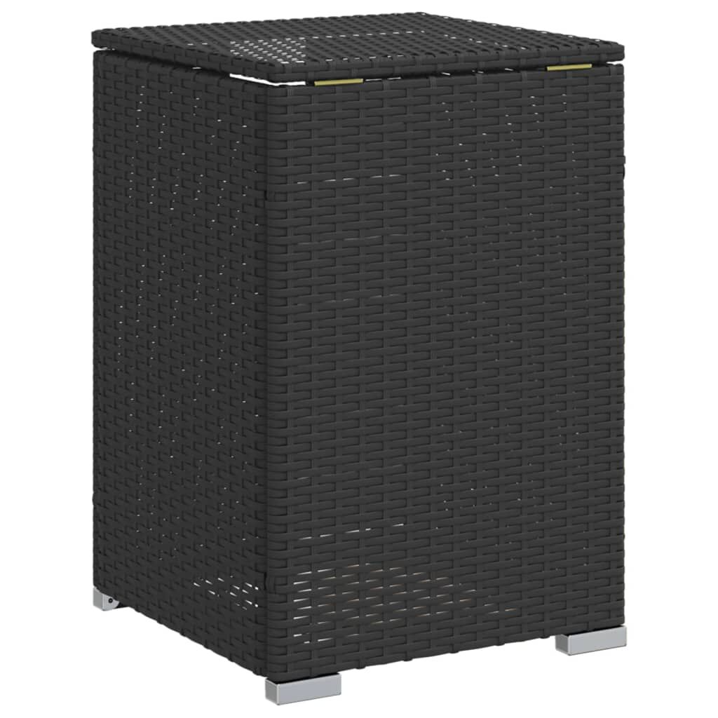 vidaXL Propane Tank Cover Table Black 40x40x60 cm Poly Rattan