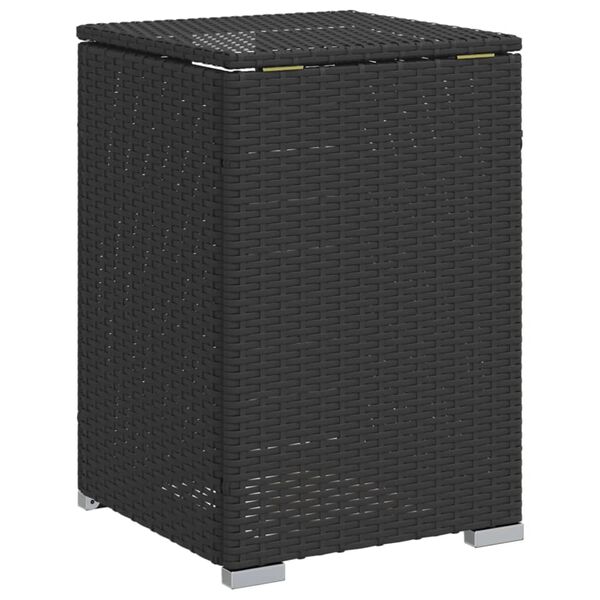 vidaXL Propane Tank Cover Table Black 40x40x60 cm Poly Rattan