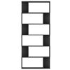 vidaXL Book Cabinet/Room Divider Black 80x24x192 cm Engineered Wood