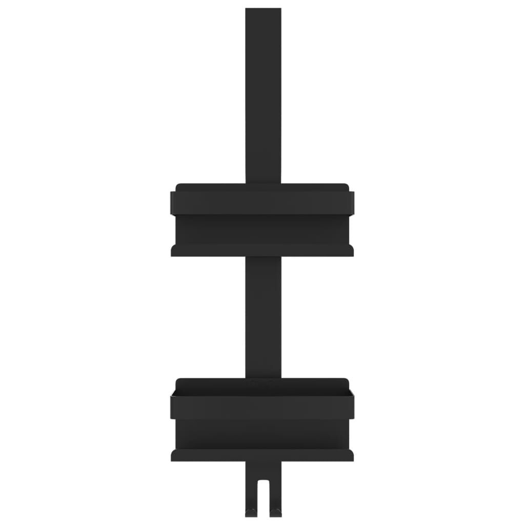 vidaXL Hanging Shower Caddy Matt Black Brushed 304 Stainless Steel