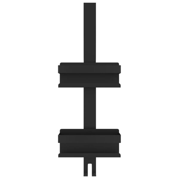 vidaXL Hanging Shower Caddy Matt Black Brushed 304 Stainless Steel
