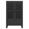 vidaXL Industrial Storage Chest Black Metal
