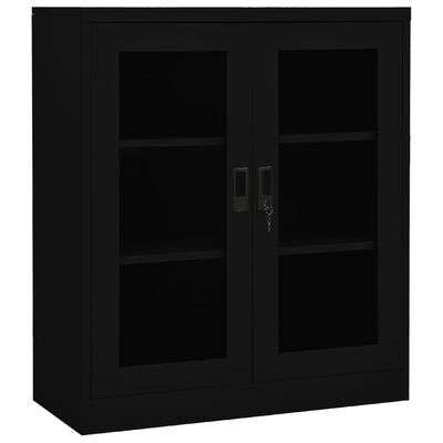 vidaXL Office Cabinet Black 90x40x105 cm Steel