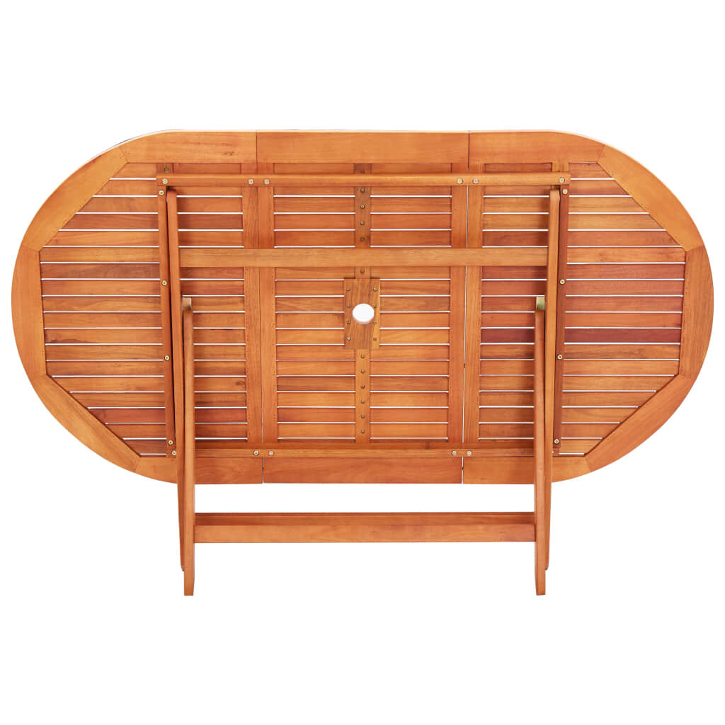 vidaXL Folding Garden Table 160x85x74 cm Solid Eucalyptus Wood