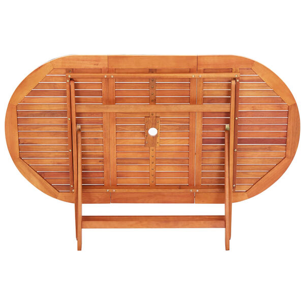 vidaXL Folding Garden Table 160x85x74 cm Solid Eucalyptus Wood