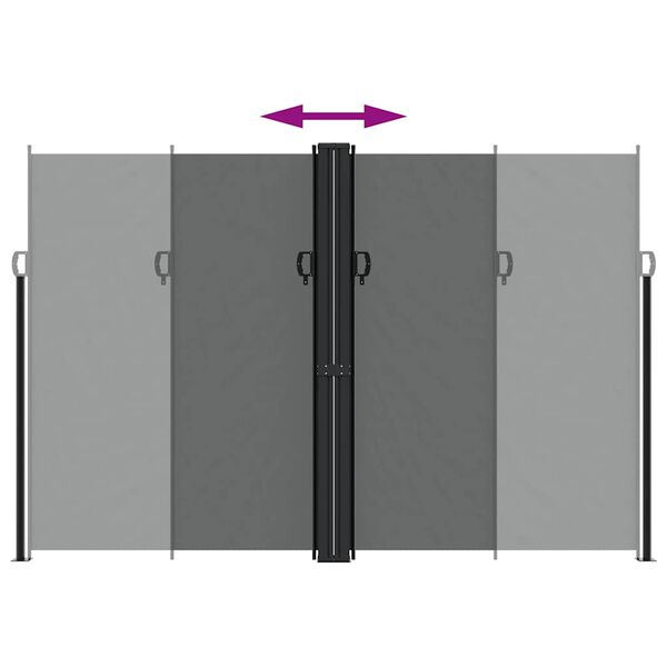 vidaXL Retractable Side Awning Anthracite 220x1200 cm