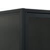 vidaXL Highboard Black 80x35x135 cm Steel and Tempered Glass