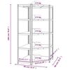 vidaXL 5-Layer Heavy-duty Corner Shelf Silver Steel&Engineered Wood