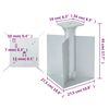 vidaXL In-Ground Parasol Base Silver 27.5x27.5x45 cm Steel
