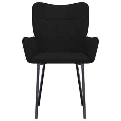 vidaXL Dining Chairs 2 pcs Black Velvet