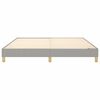 vidaXL Bed Frame without Mattress Light Grey King Fabric (US Only)