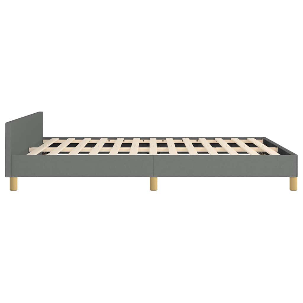 vidaXL Bed Frame without Mattress Dark Grey California King Fabric