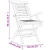 vidaXL Folding Garden Chairs 6 pcs 56x63x90 cm Solid Wood Teak