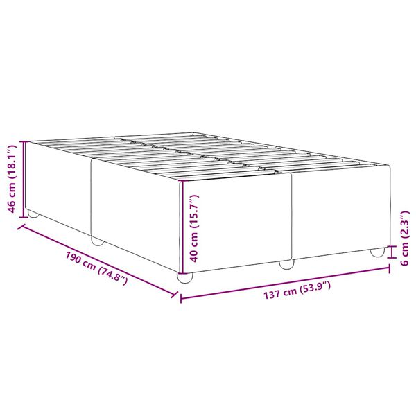 vidaXL Bed Frame without Mattress Light Grey Full Fabric