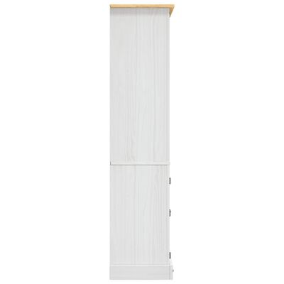 vidaXL Cupboard Mexican Pine Corona Range White 80x40x170 cm