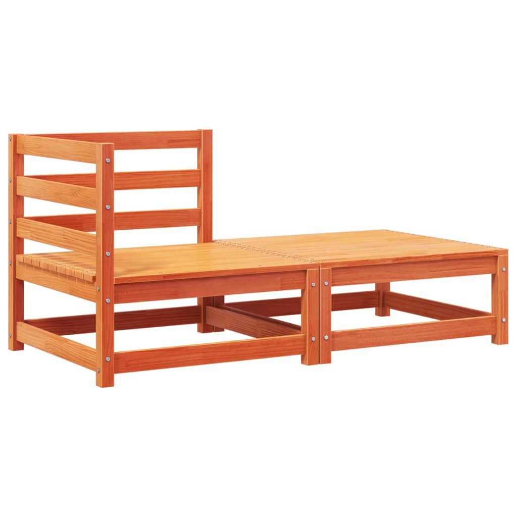 vidaXL Garden Sofa Corner with Cushions and Footstool